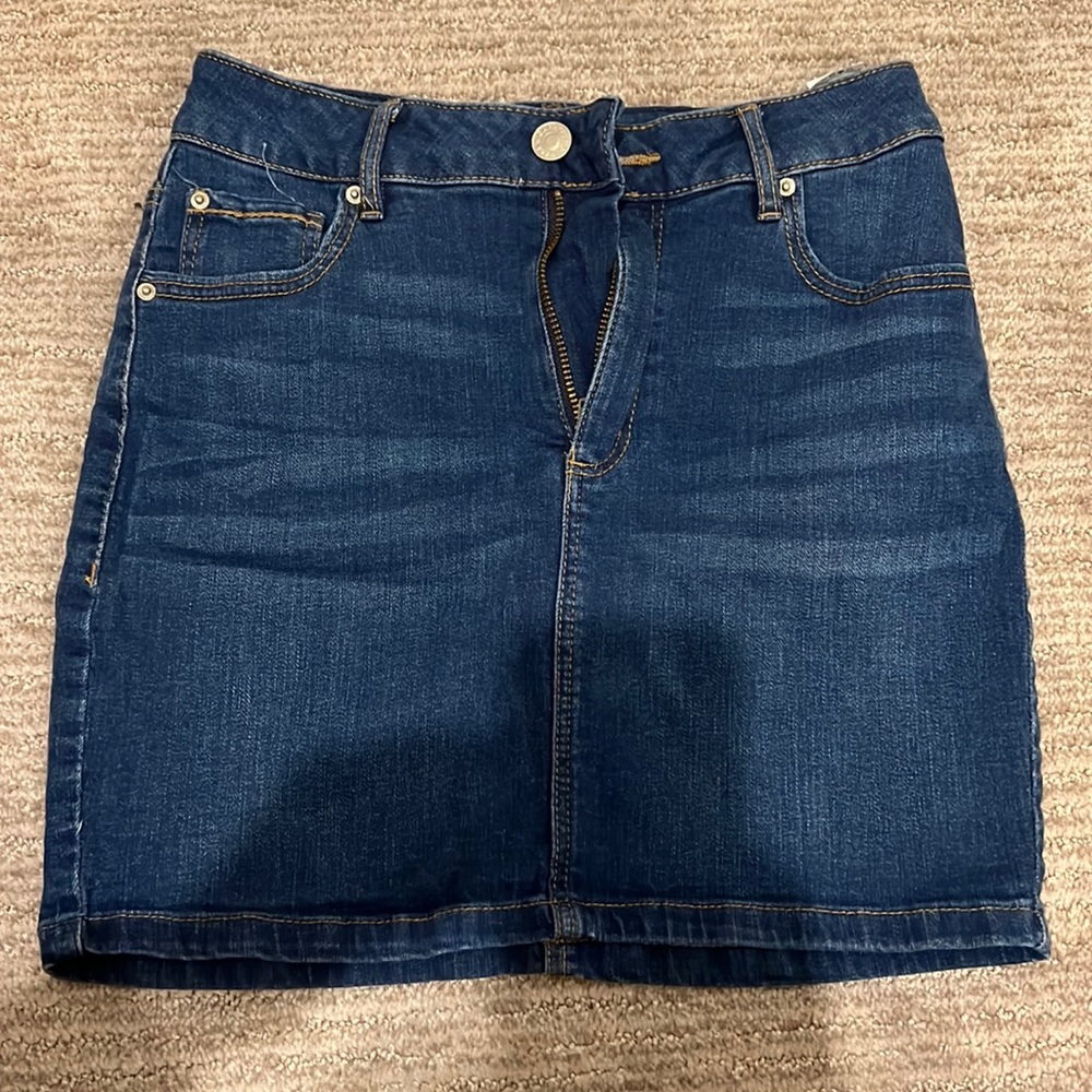 Garage denim high waisted skirt